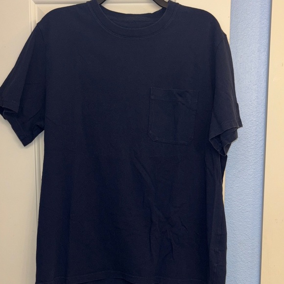 Everlane Men's Dark Blue Short Sleeve Tee pocket L - Picture 2 of 4